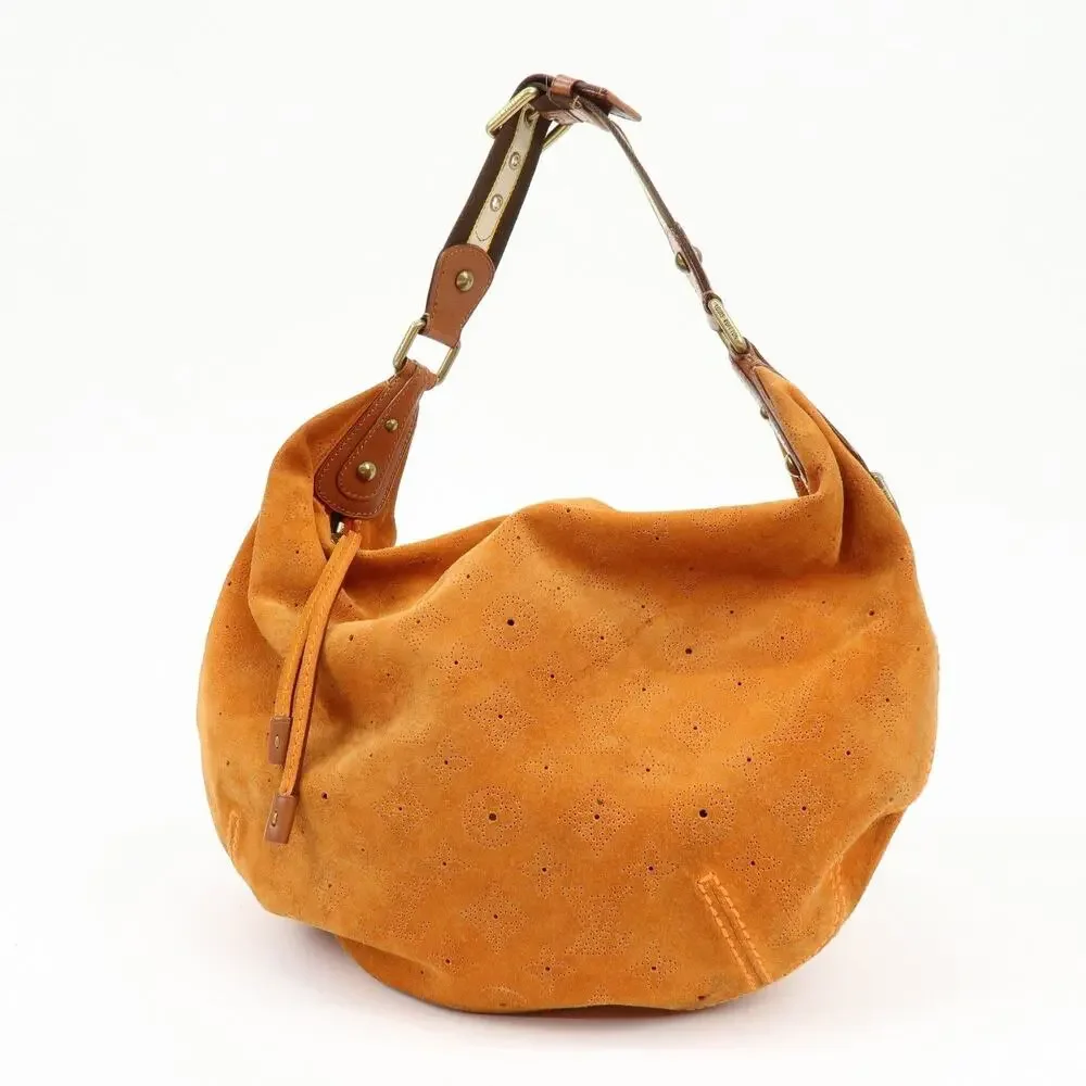 Louis Vuitton Monogram Onata GM Suede Hobo Bag Orange